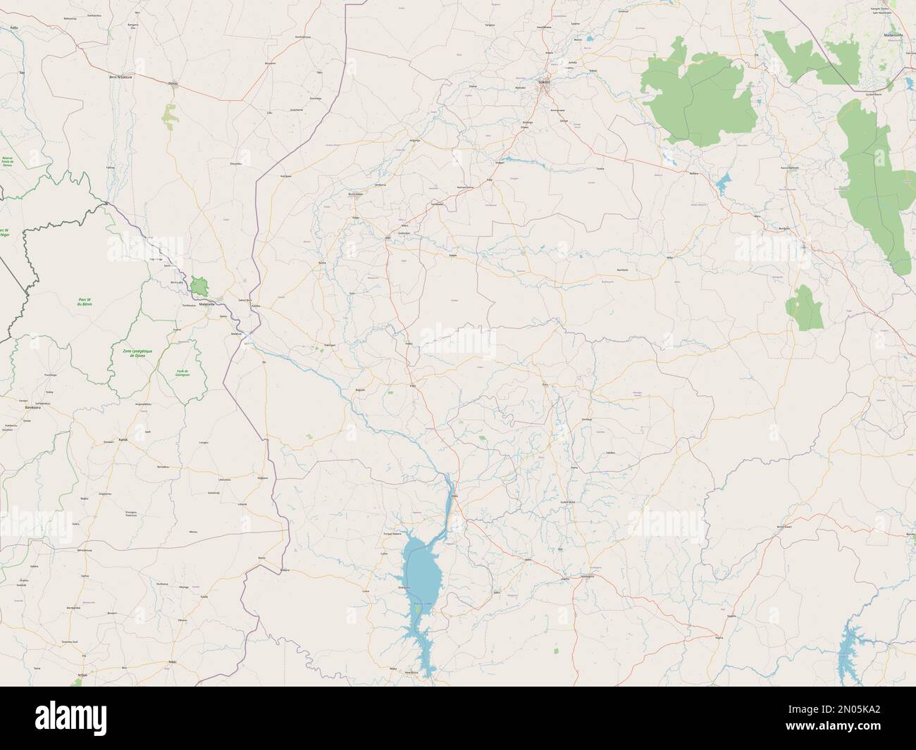 Kebbi, state of Nigeria. Open Street Map Stock Photo
