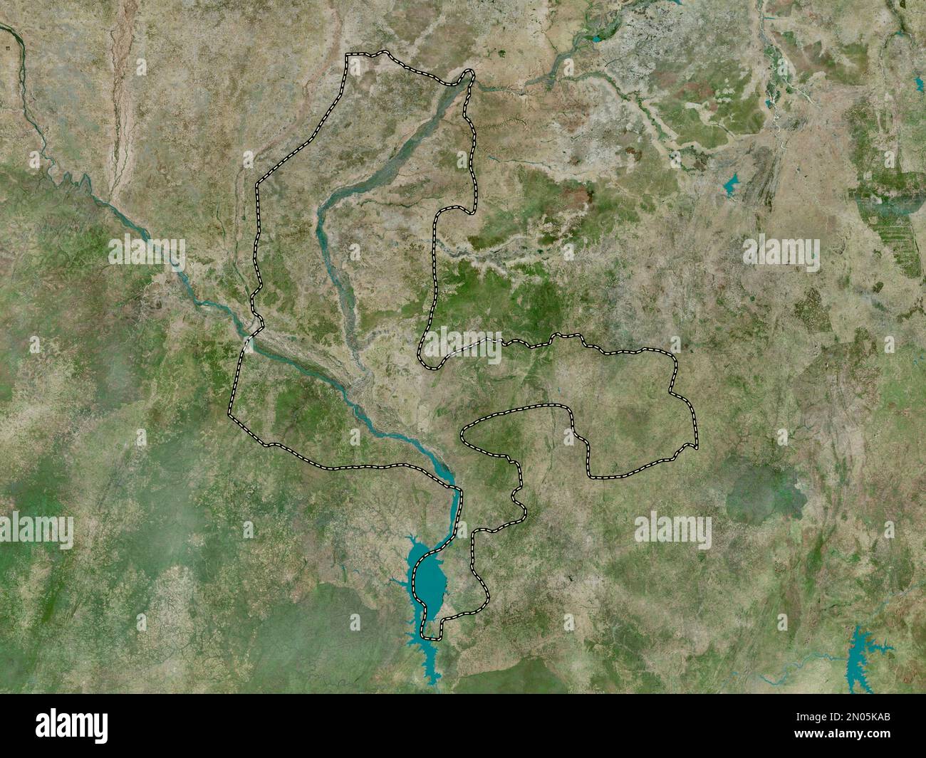 Kebbi, state of Nigeria. High resolution satellite map Stock Photo