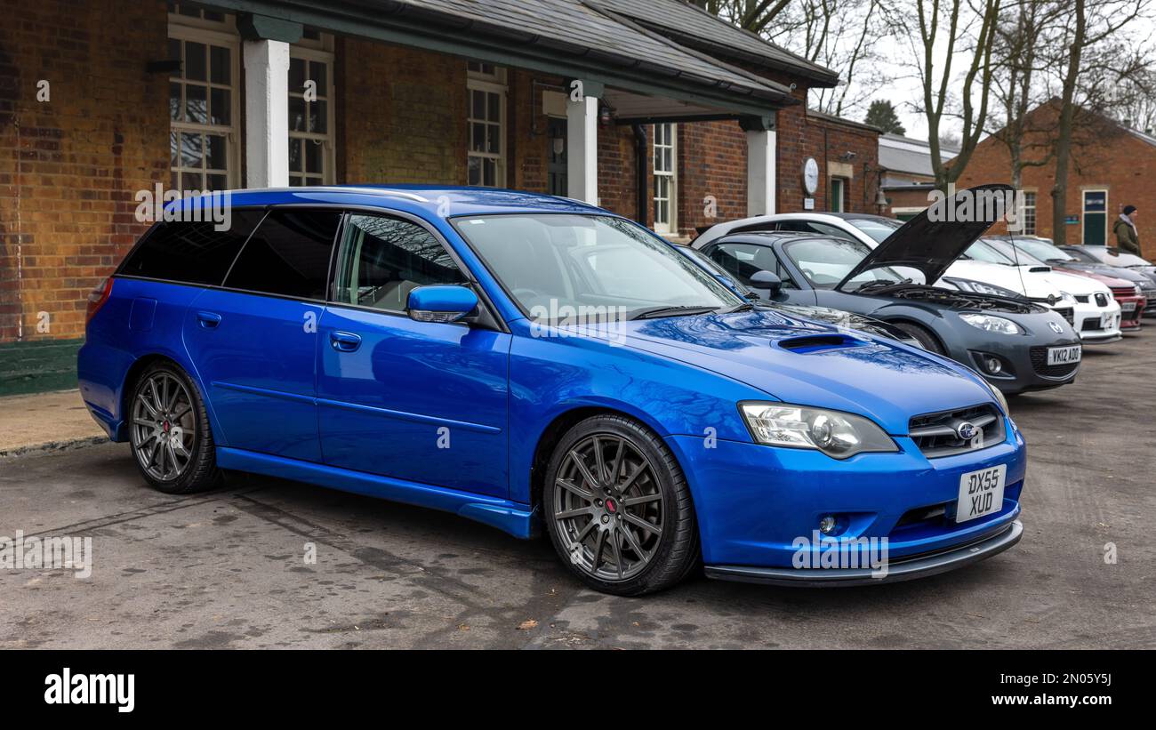 2005 Subaru Legacy, on display at the Japanese Assembly held at Bicester Heritage Centre on the 29th January 2023. Stock Photo