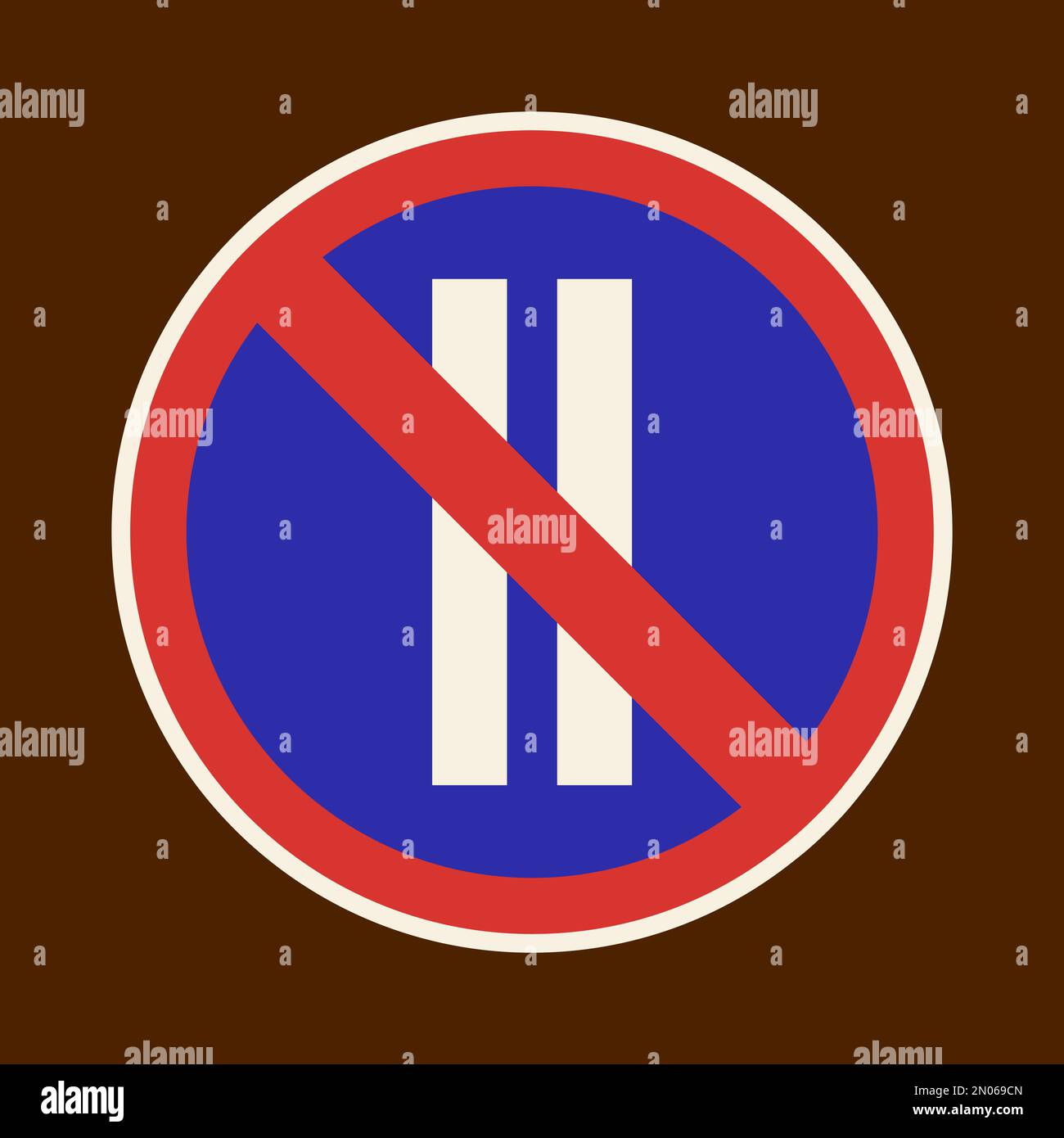 No parking sign icon simple Stock Vector Images - Alamy