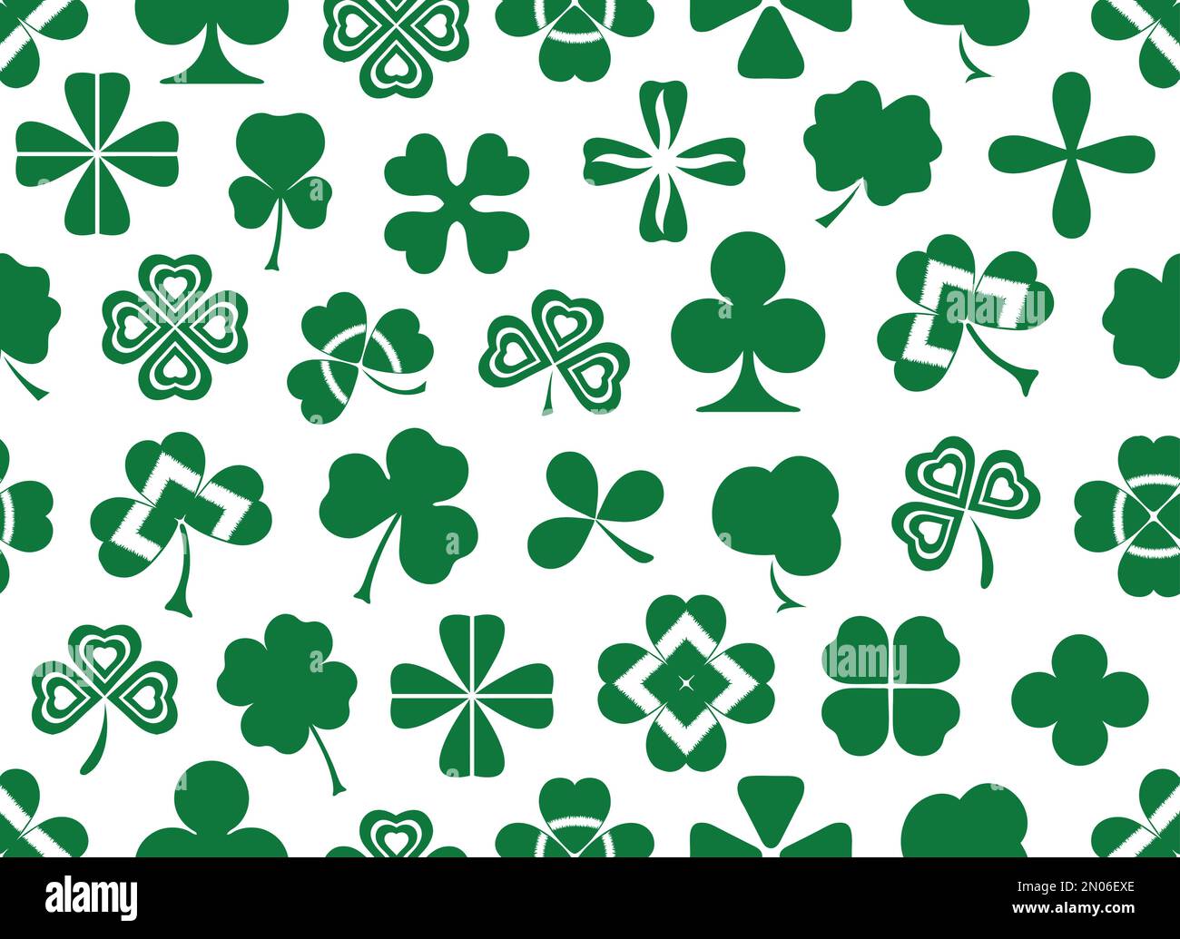 Seamless clover illustration isolated on white background Stock Vector ...