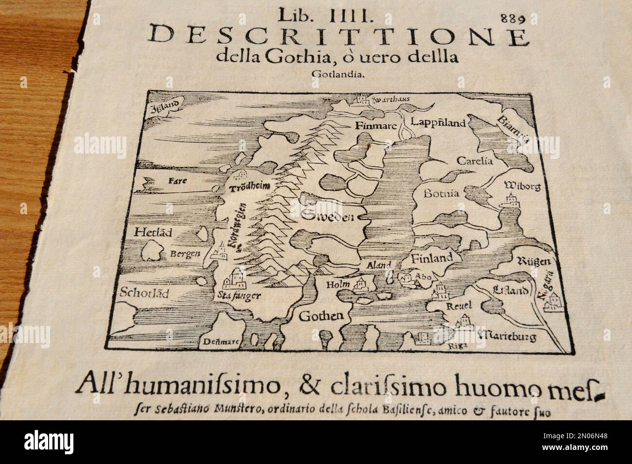 I noticed that on right upper corner is printed "Biarmia". I quickly checked "Biarmia", it is Latin and means some kind of Laplanders. I didn't really Stock Photo