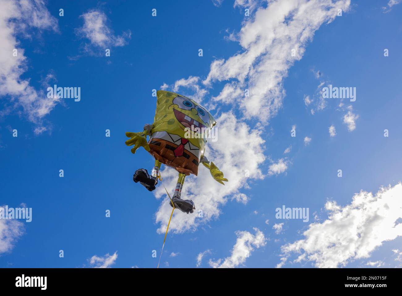 Beautiful view of holiday foldable sponge Bob figure. Sweden Stock ...