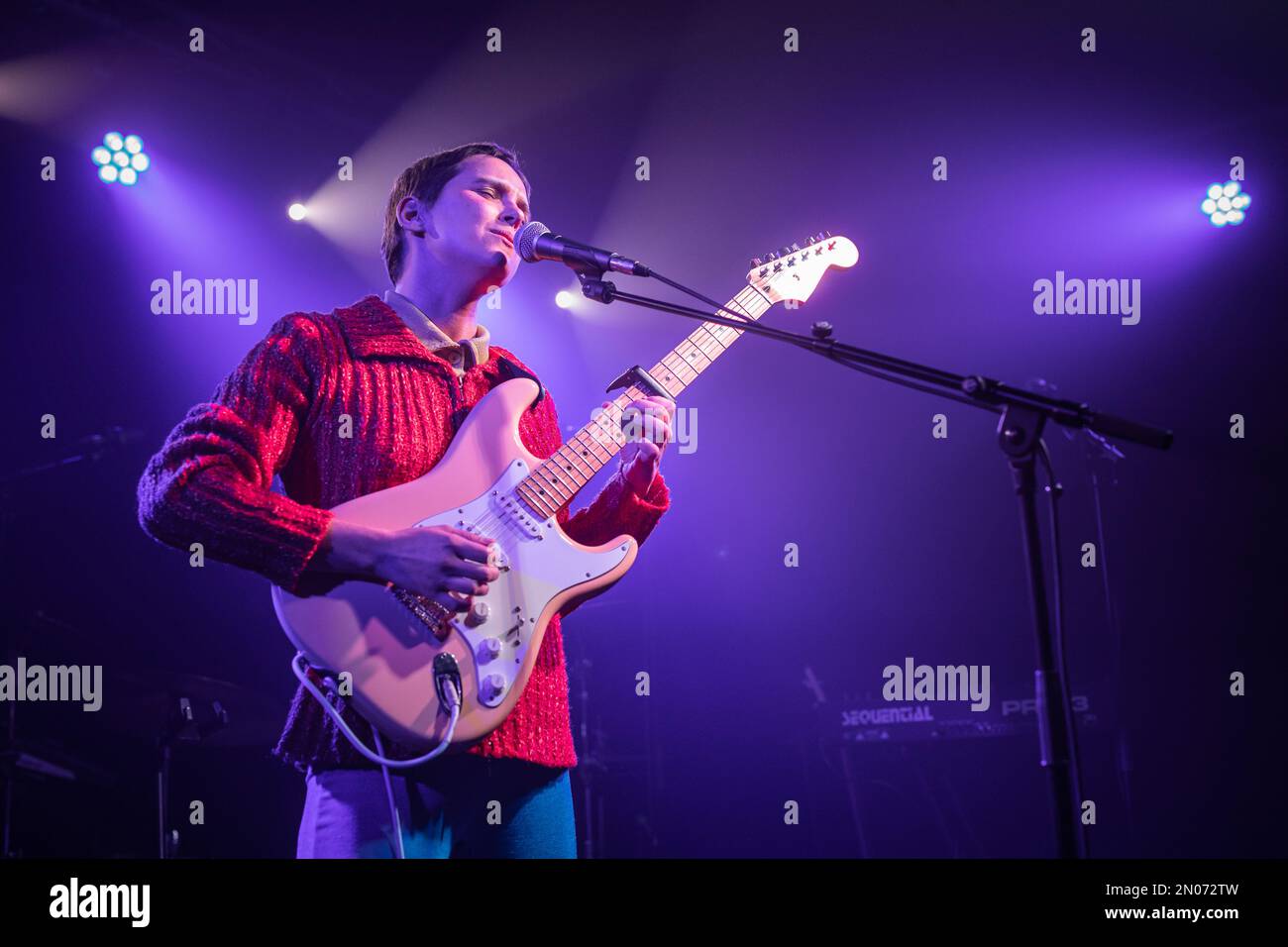 Barcelona, Spain. 2023.02.04. Carlota Flâneur singer perform on stage at La Nau on February 04, 2023 in Barcelona, Spain. Stock Photo