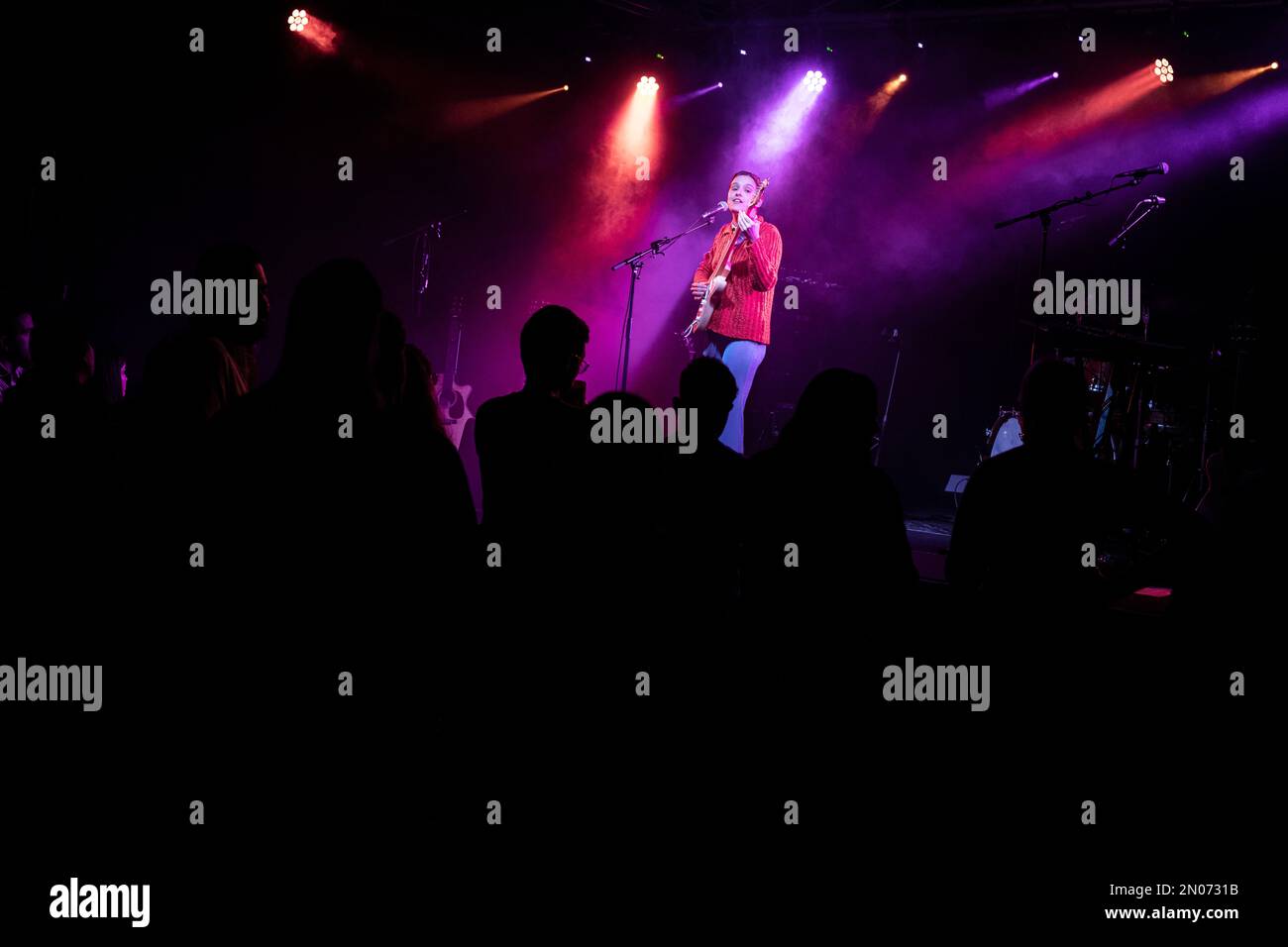 Barcelona, Spain. 2023.02.04. Carlota Flâneur singer perform on stage at La Nau on February 04, 2023 in Barcelona, Spain. Stock Photo