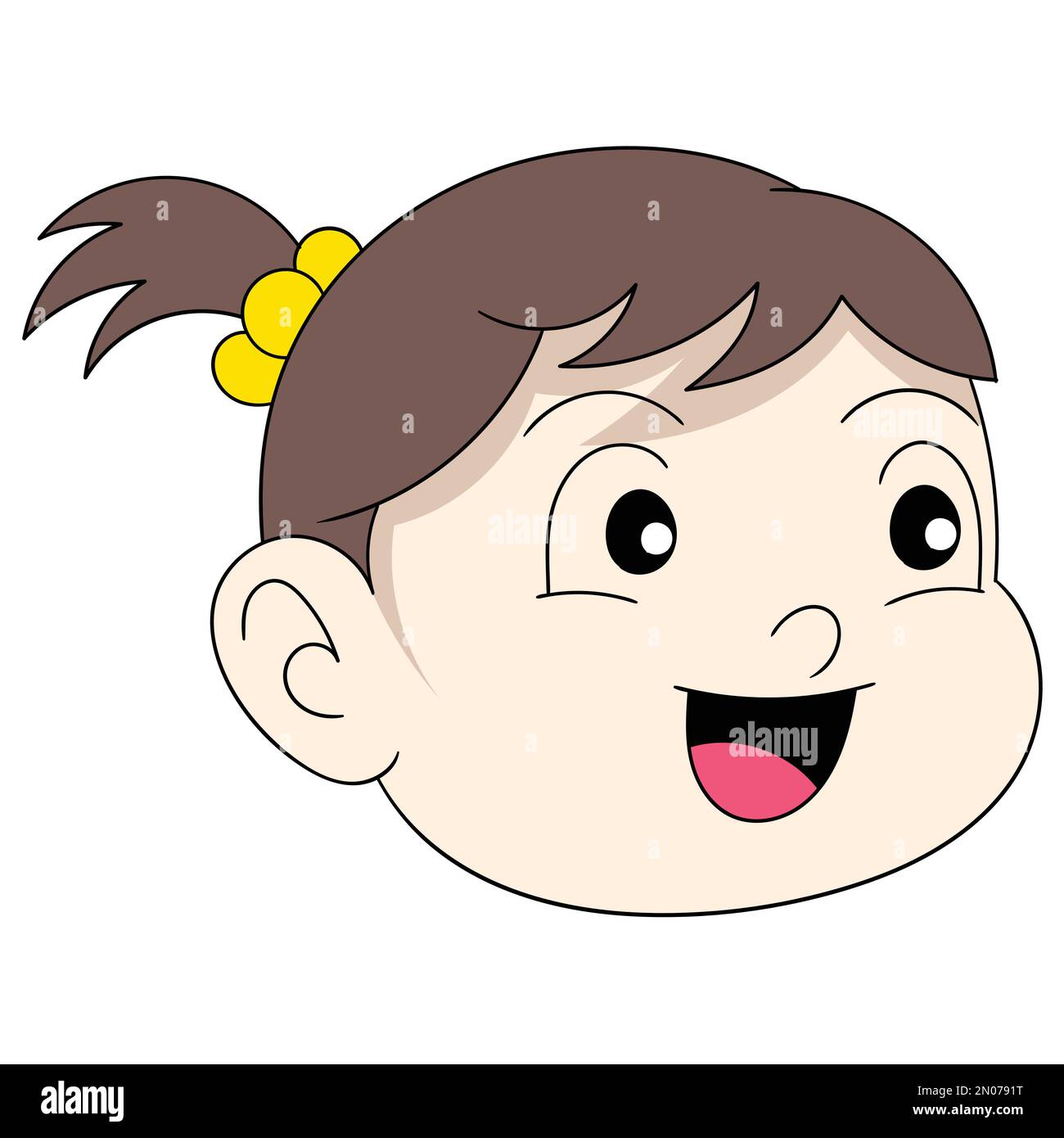 emoticon beautiful and cute baby Stock Vector Image & Art - Alamy