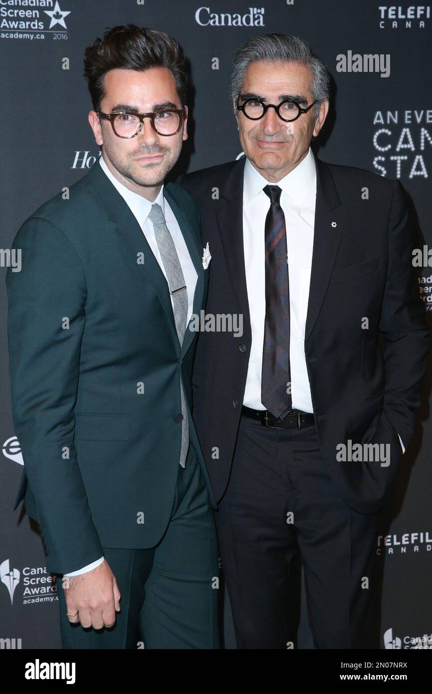 Eugene Levy, right, and son Daniel Levy arrive at the 3rd Annual 