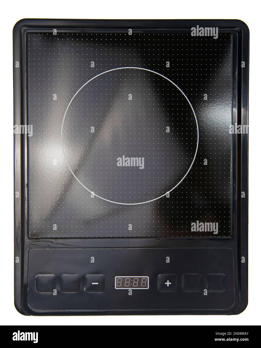 Induction cooker plate electric isolated on white background Stock