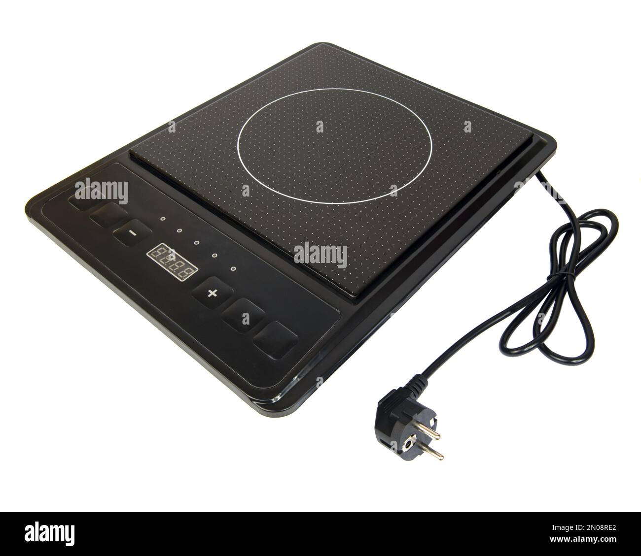 Induction cooker plate electric isolated on white background Stock