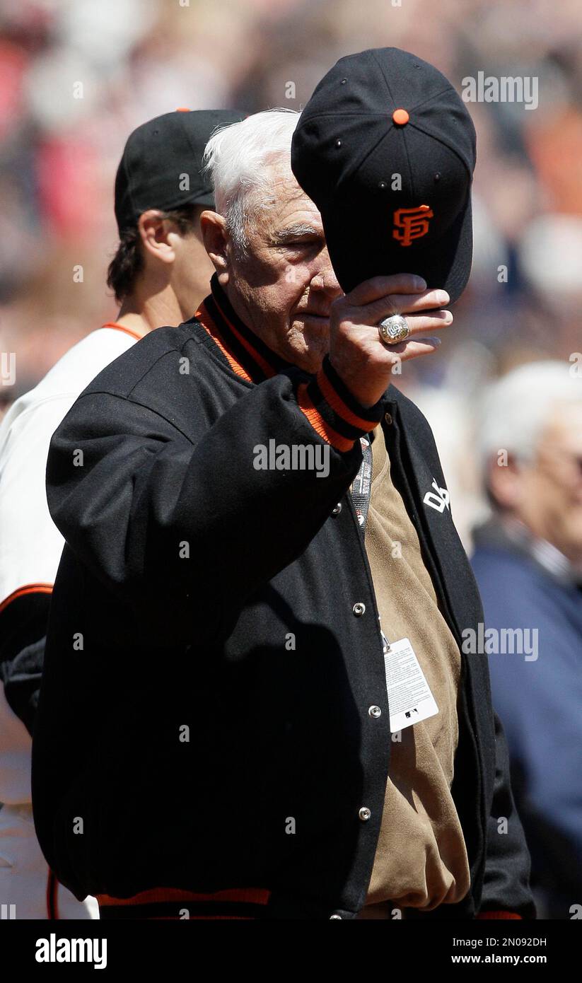 FILE In this April 13, 2012, file photo, former San Francisco Giants