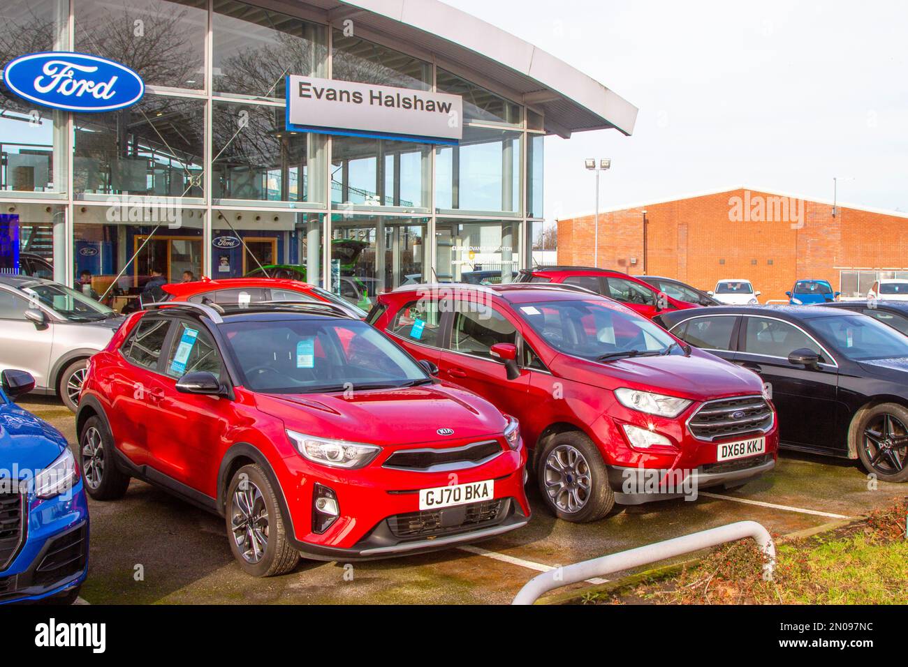 2020 Red KIA STONIC 998cc Petrol 7 speed automatic; on the forecourt of