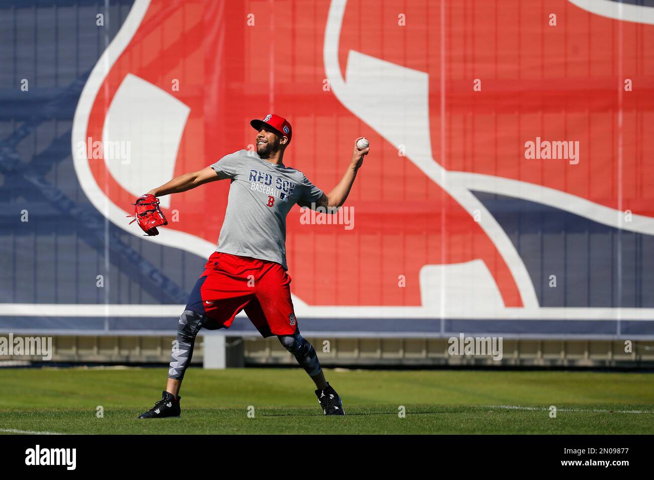 Boston Red Sox starting pitcher David Price throws during a spring