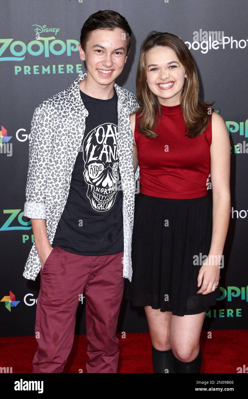 Hayden Byerly, left, and Alyssa Jirrels attend the LA Premiere of