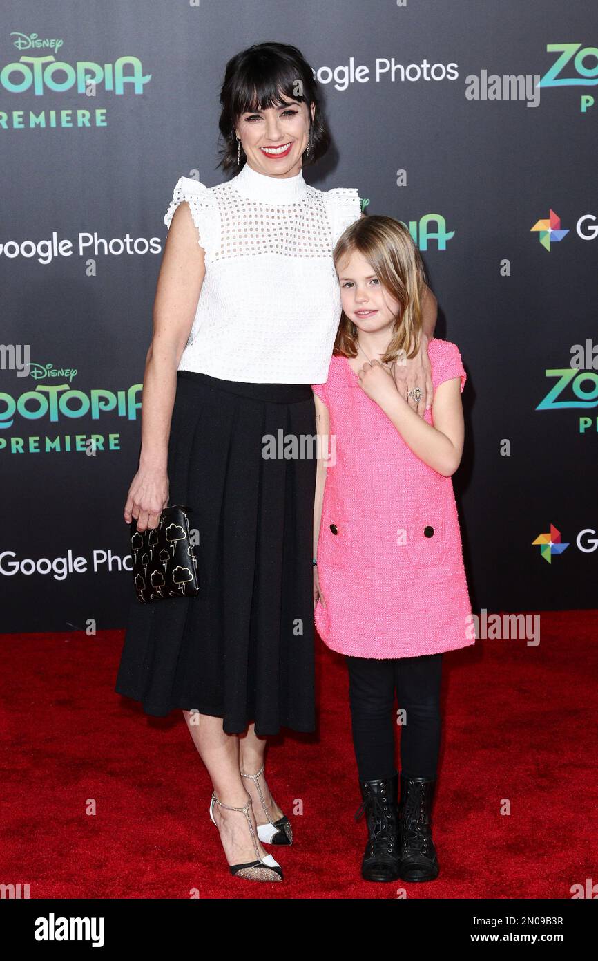 Constance Zimmer, left, and daughter Colette Zoe Lamoureux attend the