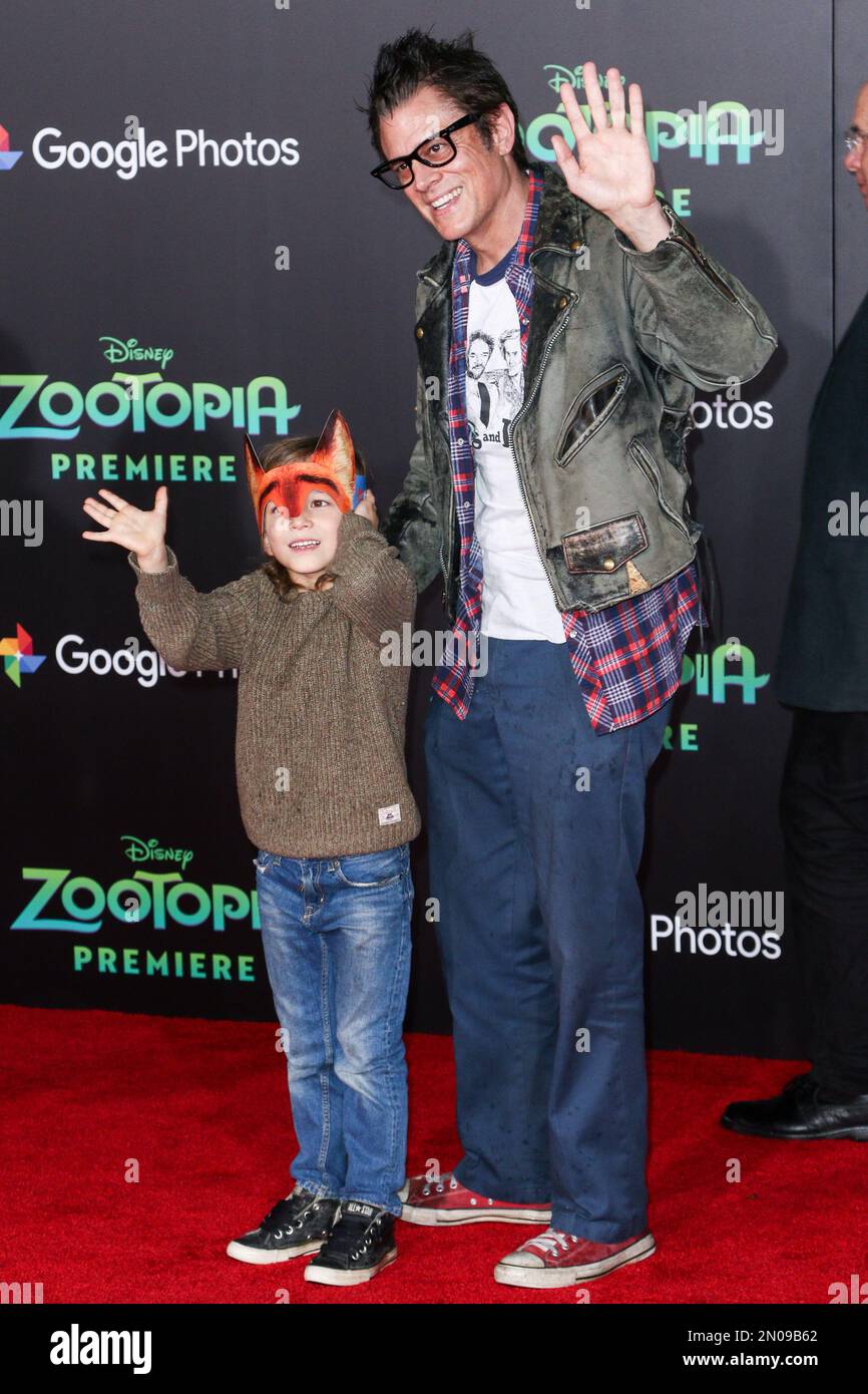 Johnny Knoxville, right, and Rocko Akira Clapp attend the LA Premiere