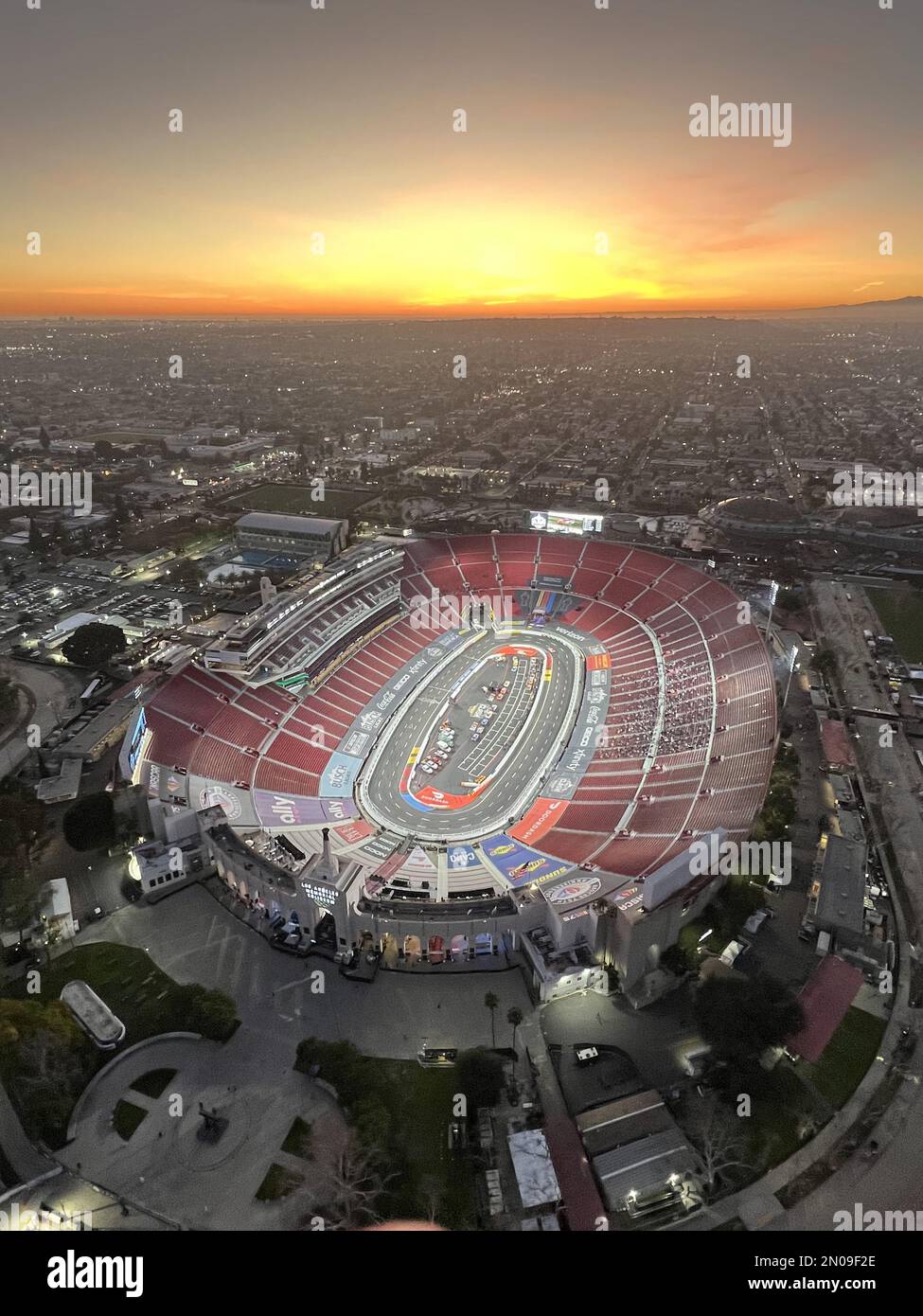 Busch Light Clash at The Coliseum Practice and Qualifier at the LA Memorial Coliseum in Los Angeles, California on February 4, 2023. Credit: mpi34/MediaPunch Stock Photo