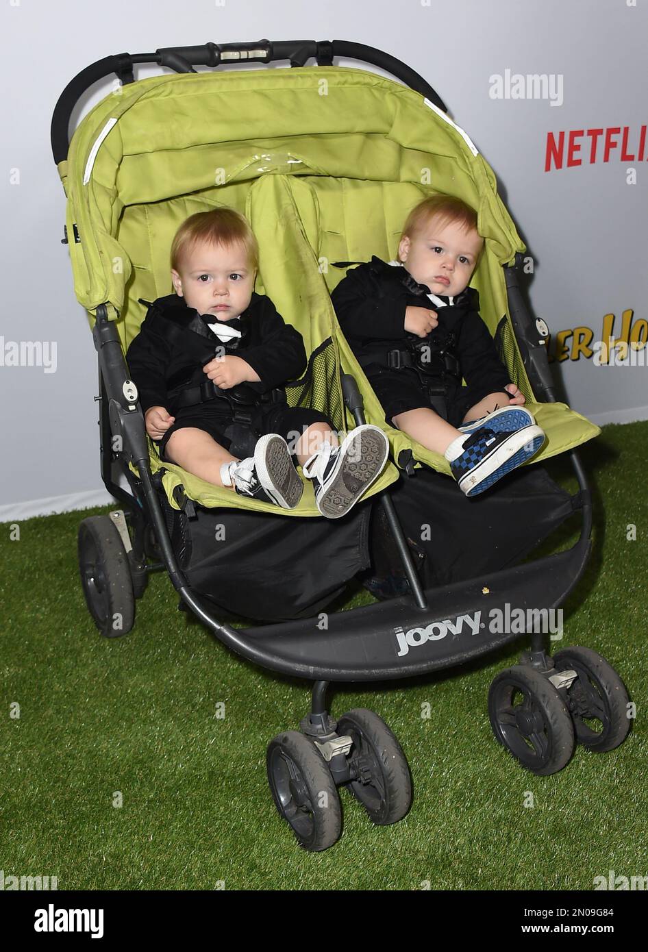 Dashiell Messitt and Fox Messitt attend the premiere of “Fuller House