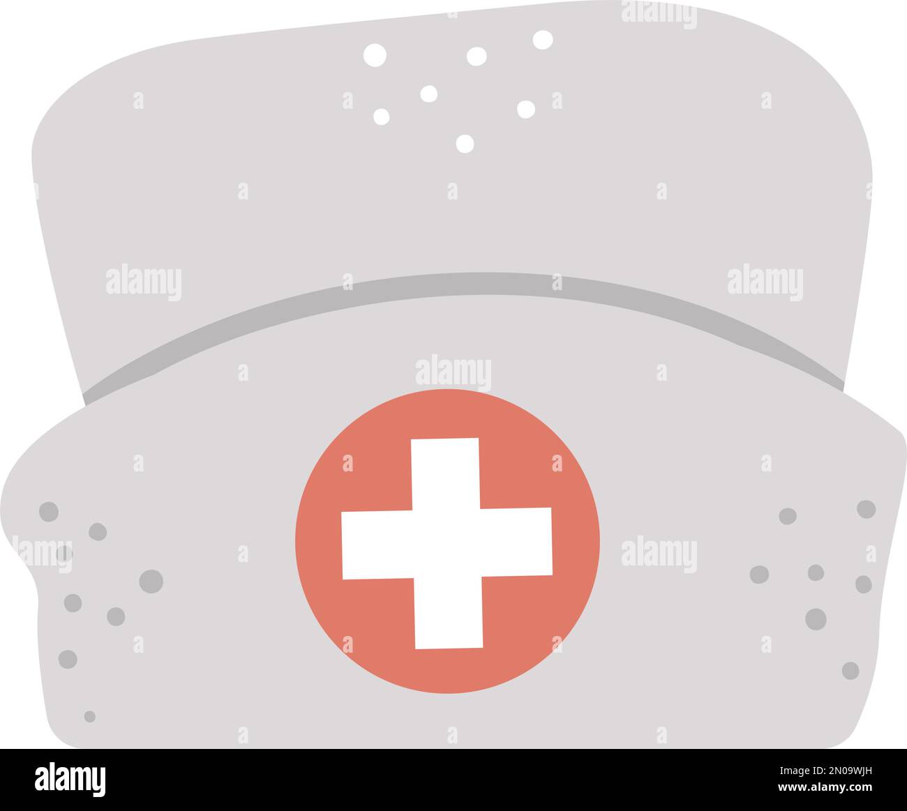 Vector flat medical hat icon. Medical equipment picture isolated on white background. Healthcare