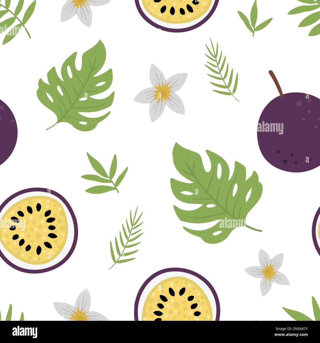 Passion fruit flower Stock Vector Images - Alamy