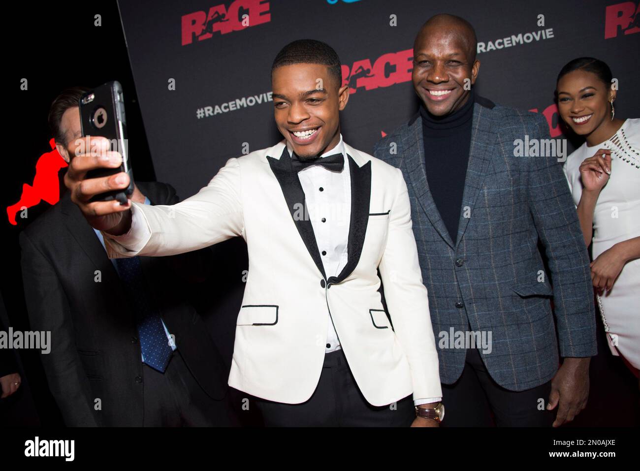 Actor Stephan James Olympian Donovan Bailey And Actress Shanice Banton