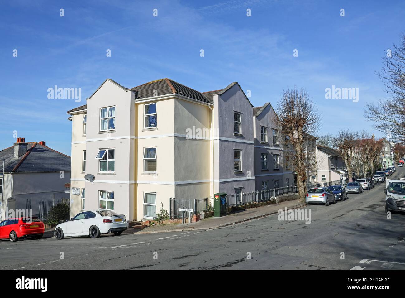 Exmouth Court flats in Devonport, Plymouth. Built on the site of the