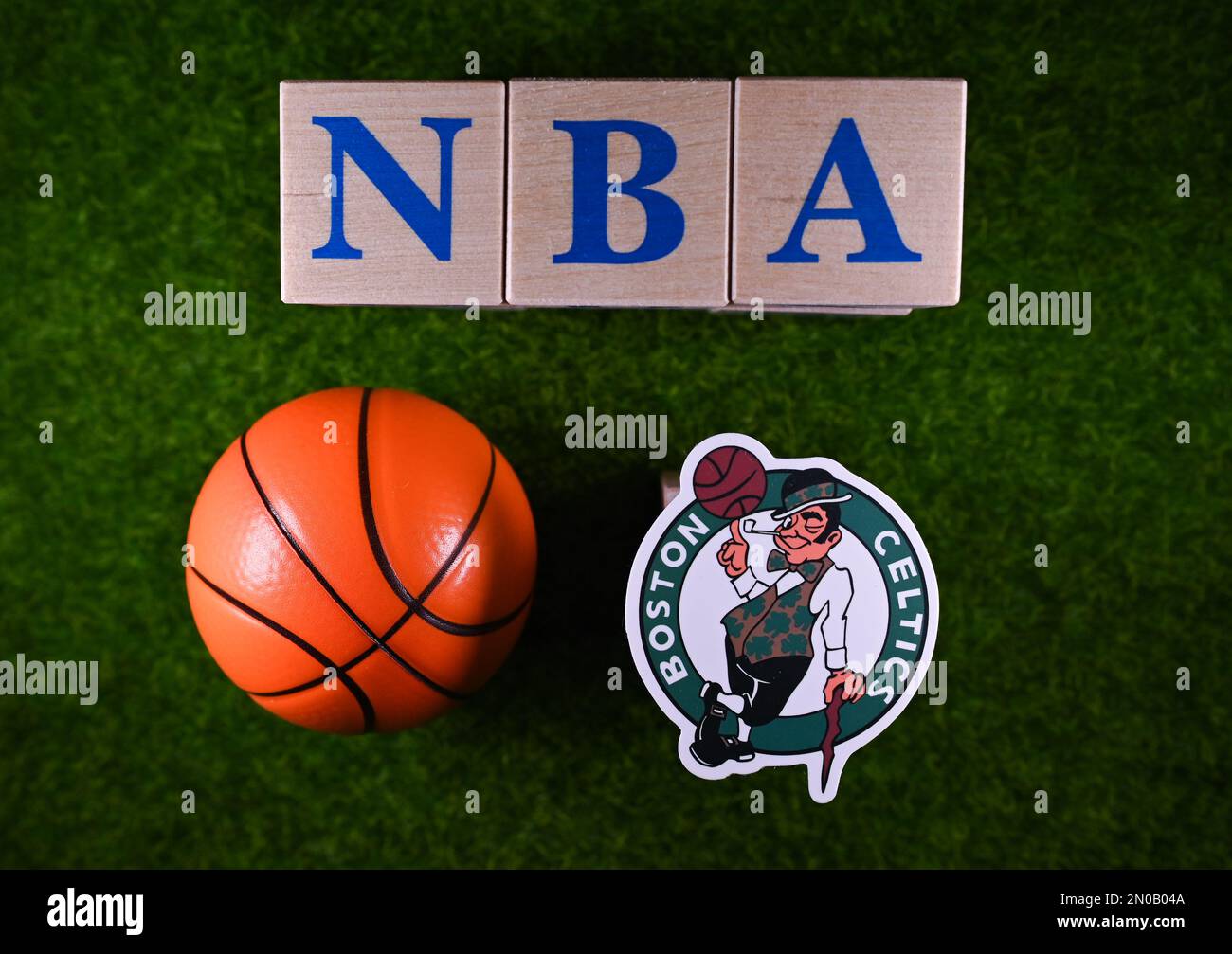 Boston Celtics Basketball NBA Championship Banners Hanging…