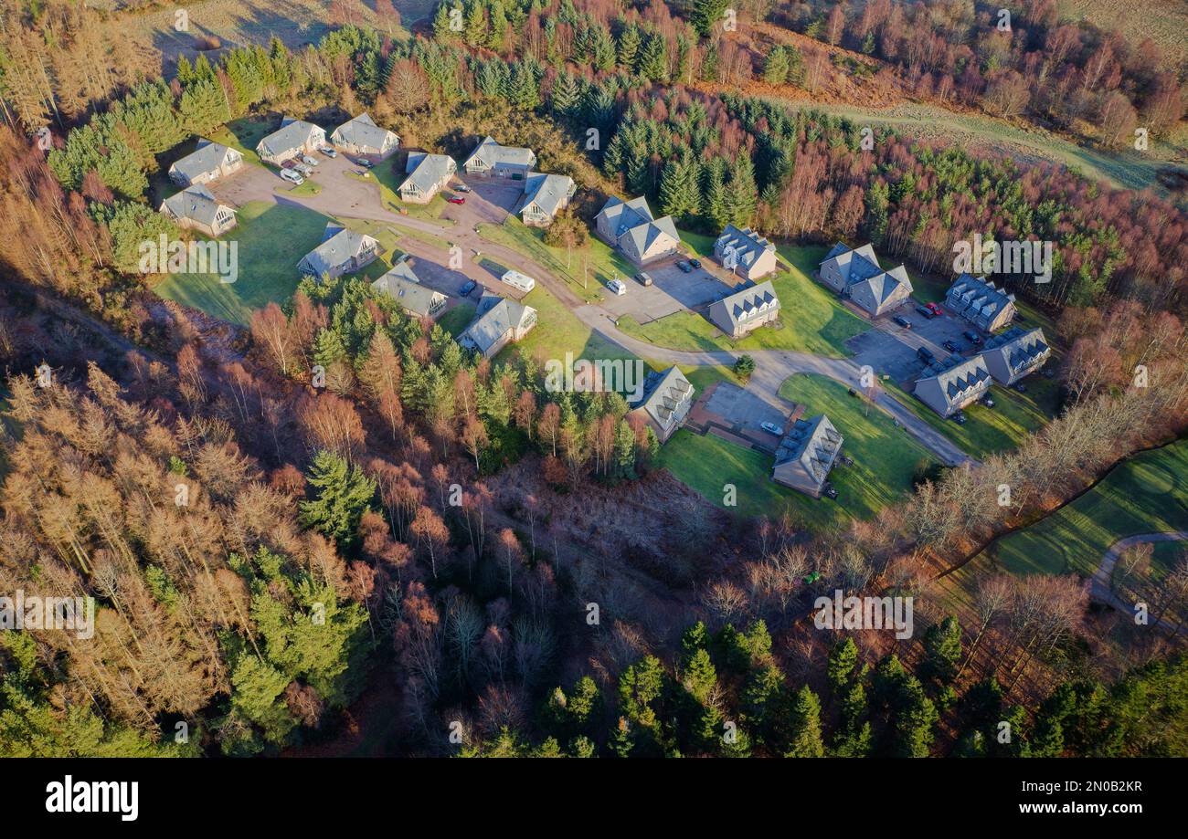 Arncroach Luxury countryside rural village aerial view from above in Inchmarlo ...