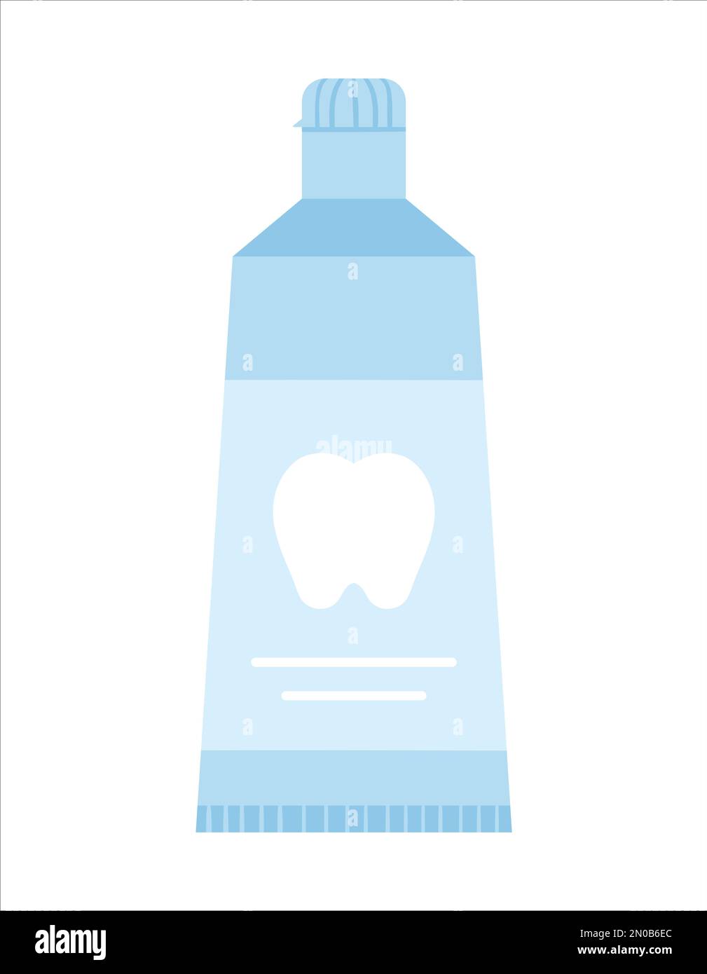 Toothpaste icon isolated on white background. Vector tooth care tool