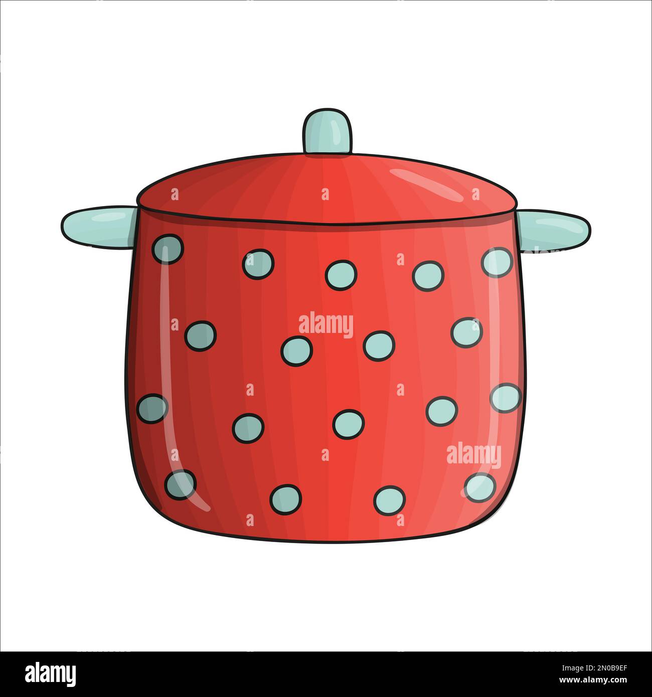 https://c8.alamy.com/comp/2N0B9EF/vector-red-polka-dot-pot-kitchen-tool-icon-isolated-on-white-background-cartoon-style-cooking-equipment-crockery-vector-illustration-2N0B9EF.jpg