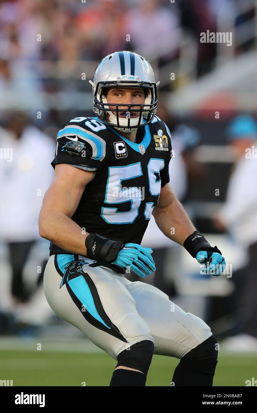 Carolina Panthers' Luke Kuechly #59 in action against the Denver