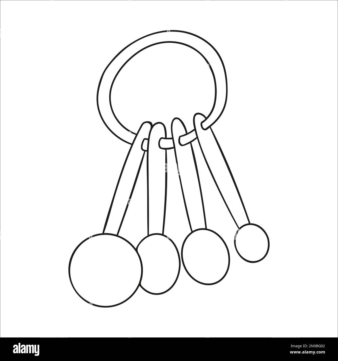 Vector black and white vegetable peeler. Kitchen tool icon isolated on white background. Cartoon