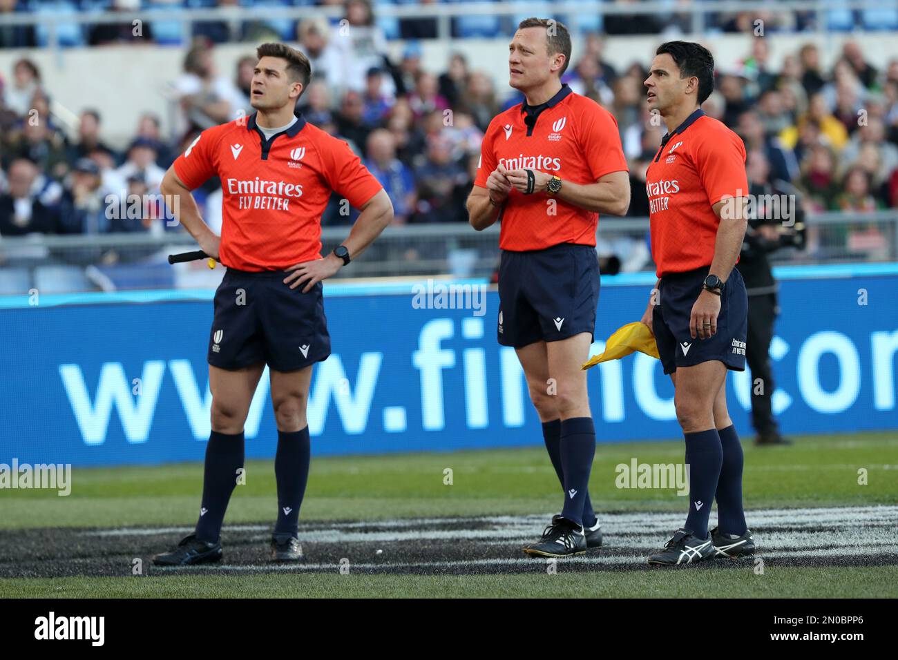 Rome, Italy 05.02.2023: Referee check display during the Guinness Six ...