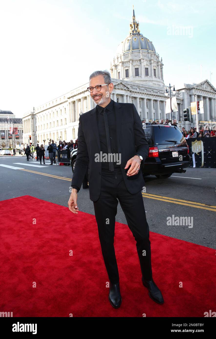 Jeff Goldblum arrives at the 5th annual NFL Honors at the Bill Graham