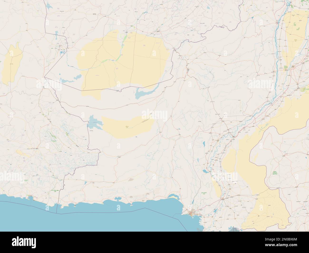 Baluchistan Province Of Pakistan Open Street Map 2N0BX6M 