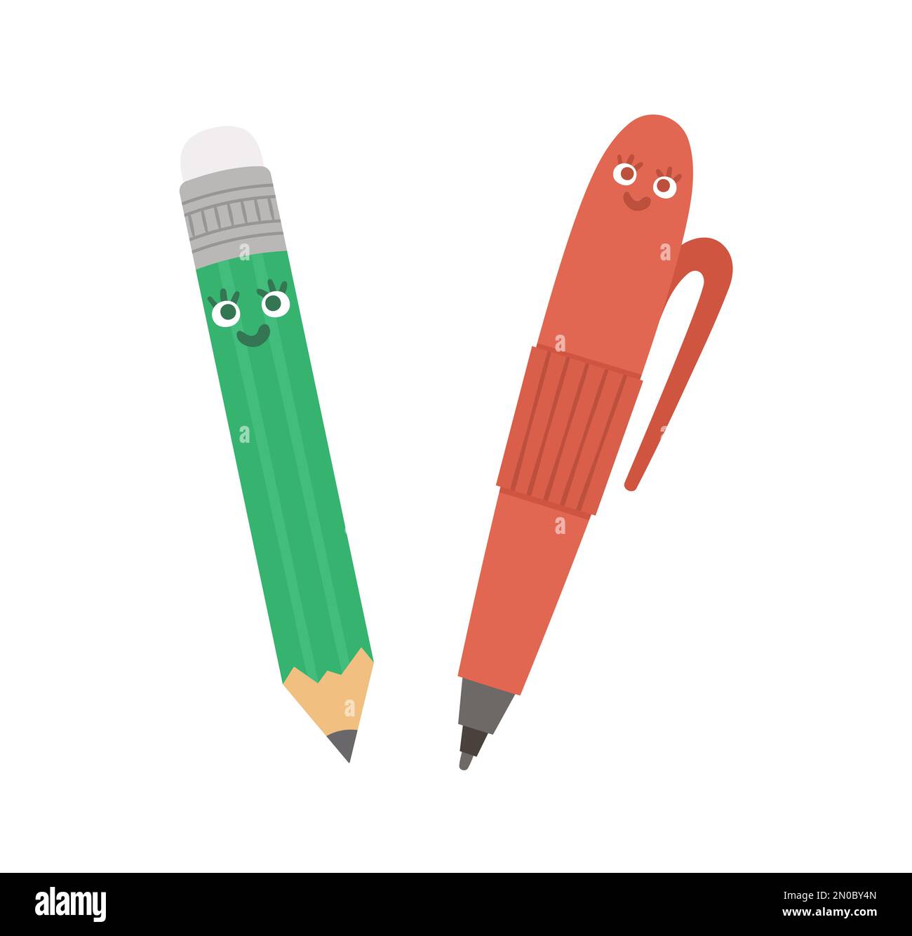 https://c8.alamy.com/comp/2N0BY4N/vector-kawaii-pen-and-pencil-illustration-back-to-school-educational-clipart-cute-flat-style-smiling-stationery-with-eyes-funny-picture-for-kids-2N0BY4N.jpg