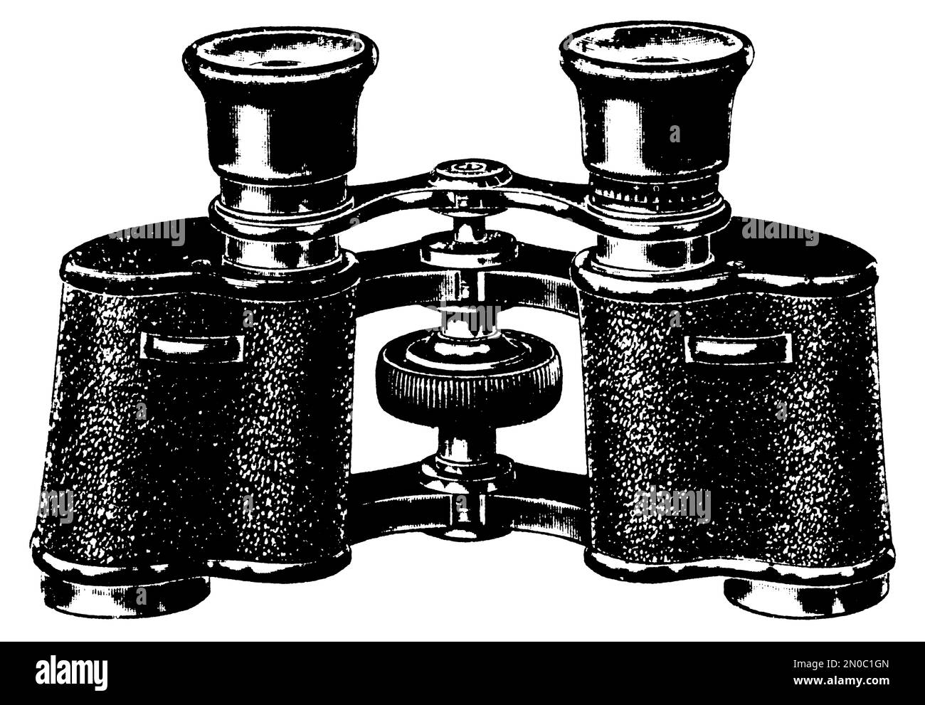 Vintage still life old binoculars Black and White Stock Photos & Images