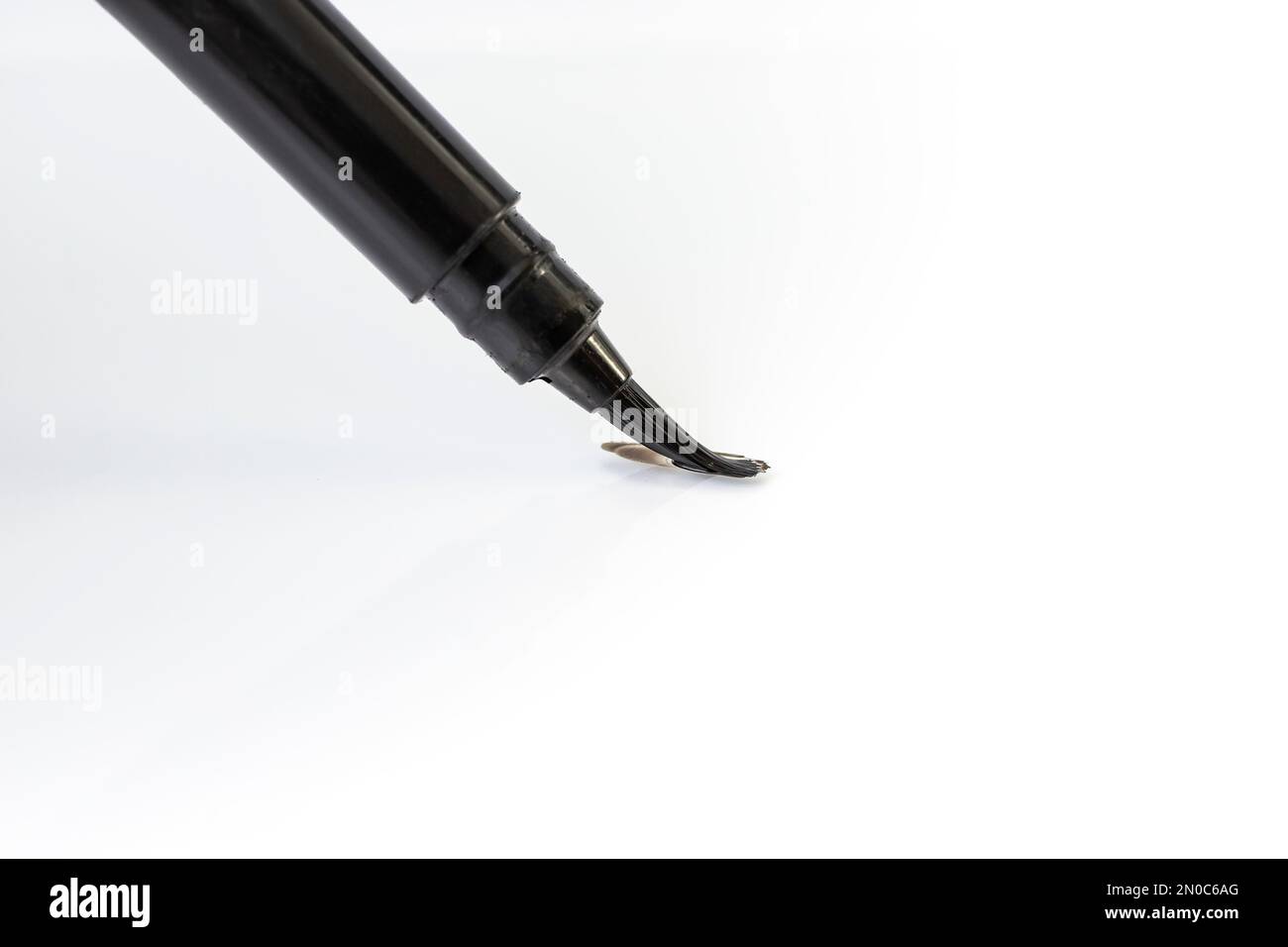 Calligraphy fountain pen brush isolated on white background Stock Photo