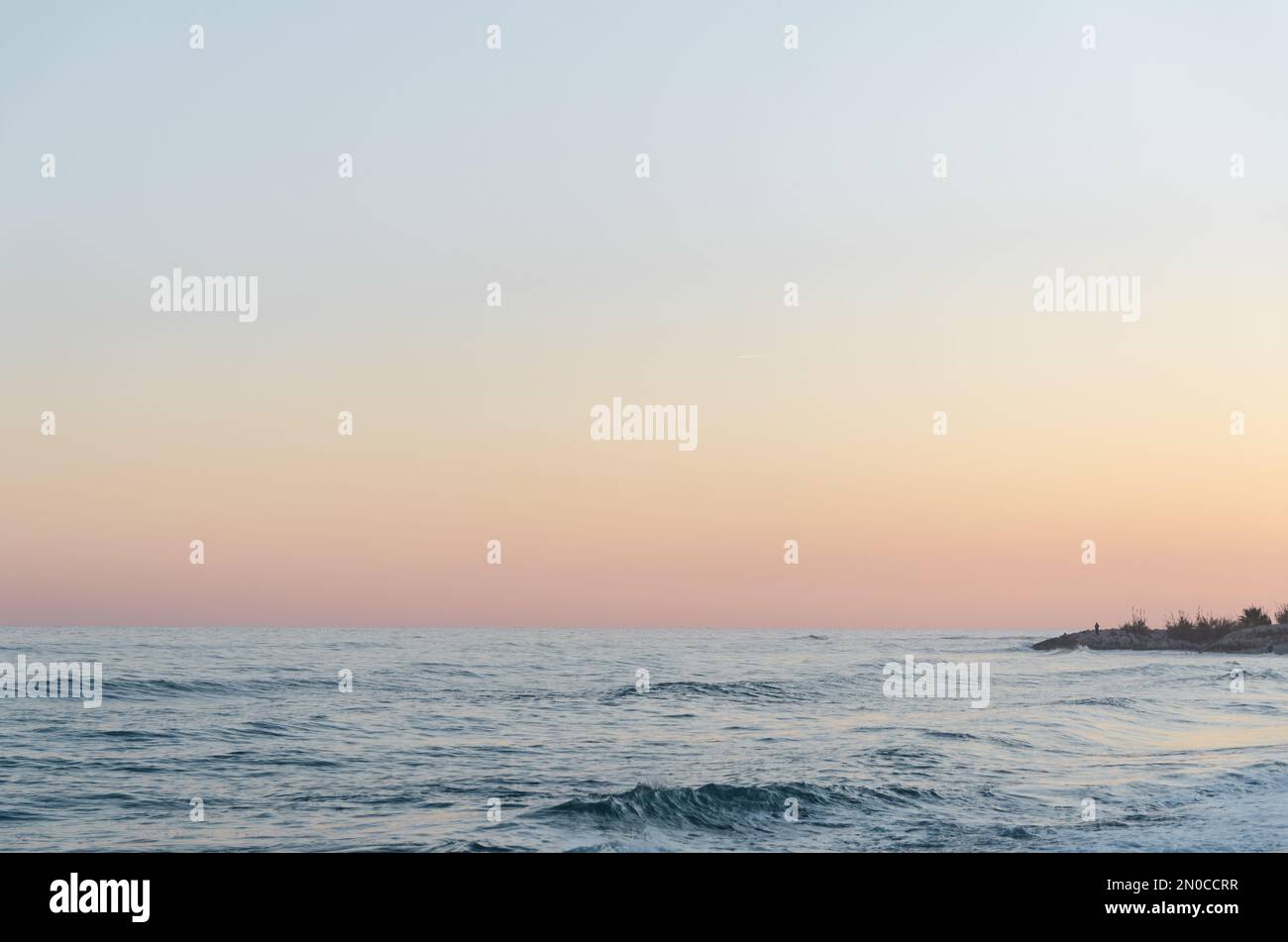 Vibrant Seascape in the Evening Stock Photo