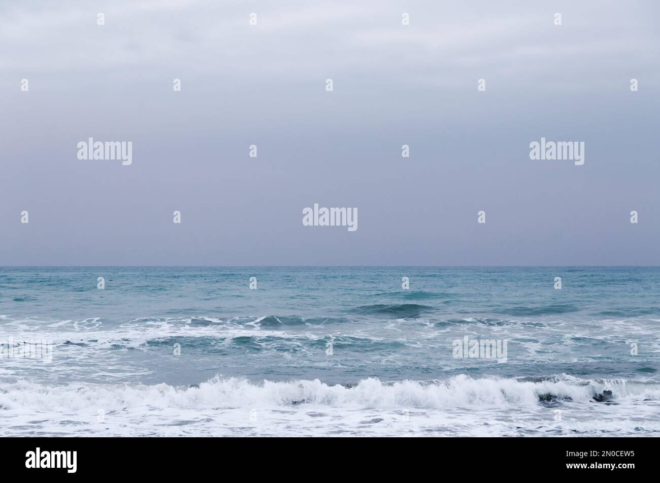 Vibrant Seascape in the Evening Stock Photo