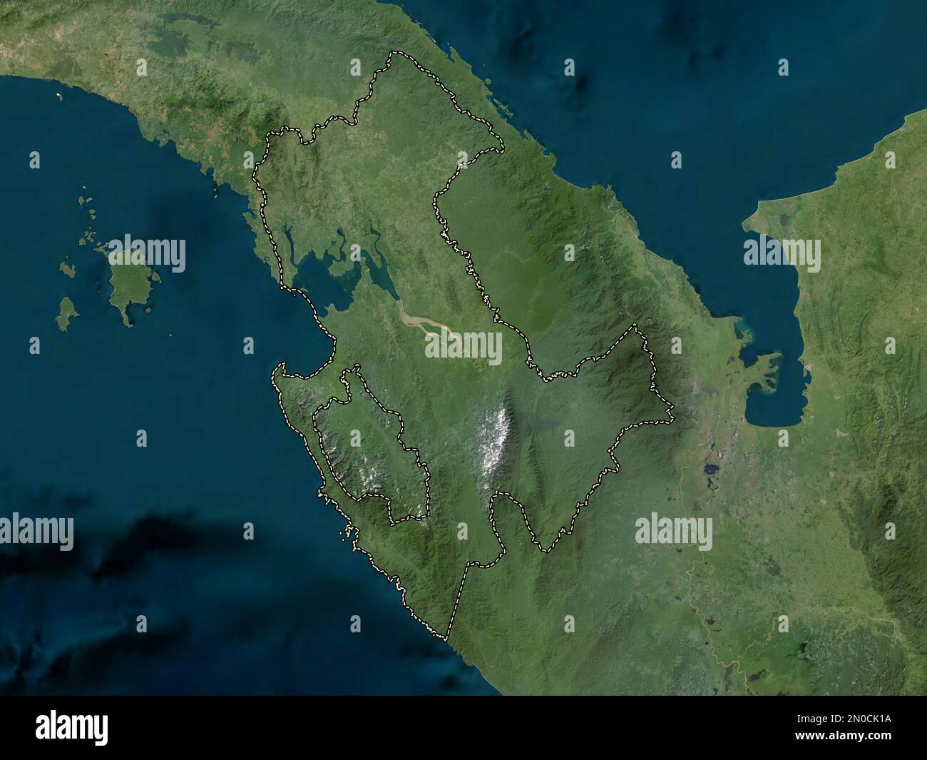 Darien, province of Panama. Low resolution satellite map Stock Photo