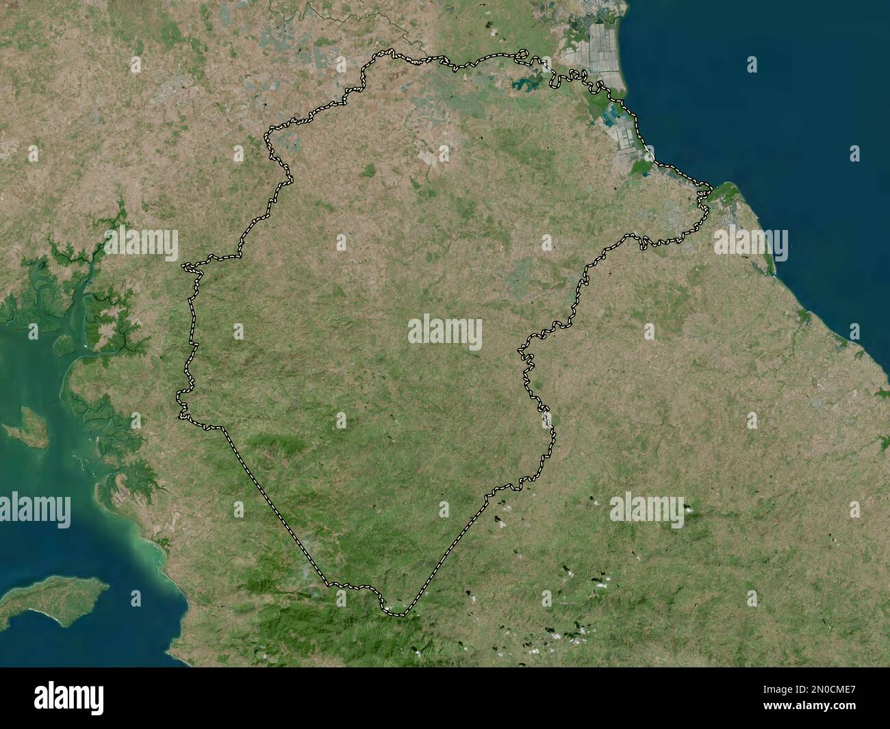 Herrera, province of Panama. High resolution satellite map Stock Photo