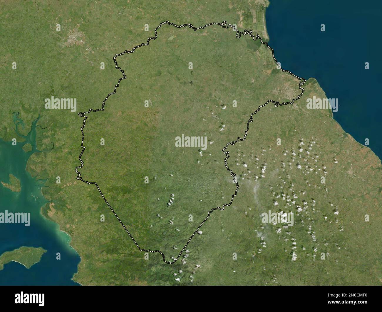 Herrera, province of Panama. Low resolution satellite map Stock Photo