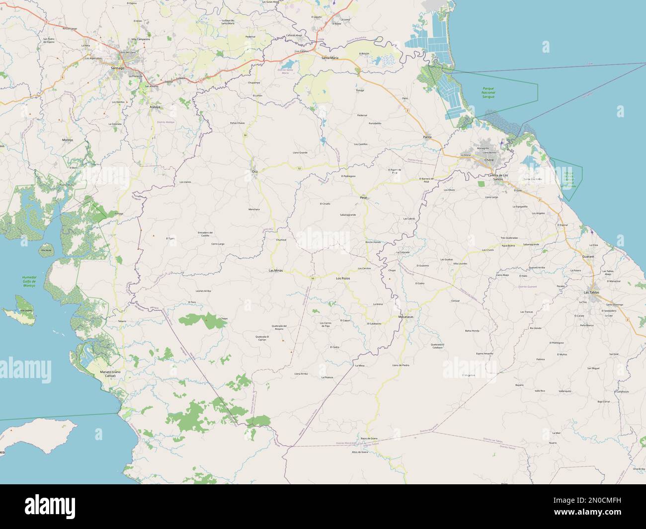 Herrera, province of Panama. Open Street Map Stock Photo - Alamy