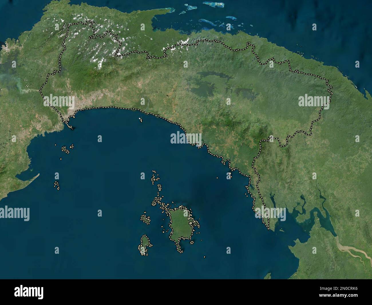 Panama, province of Panama. Low resolution satellite map Stock Photo