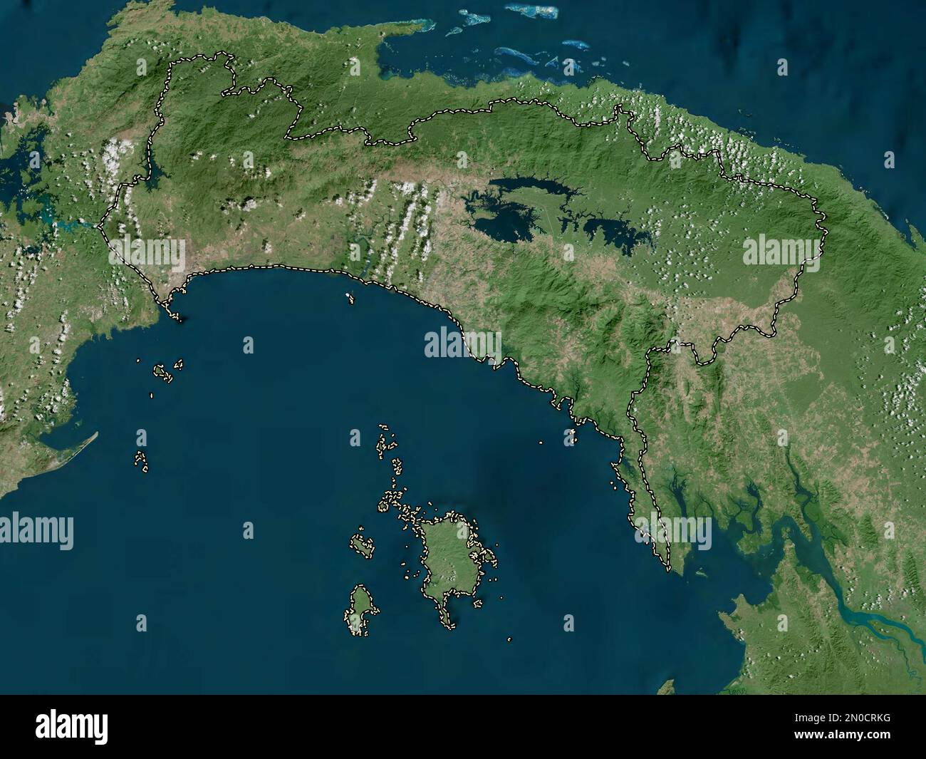Panama, province of Panama. High resolution satellite map Stock Photo