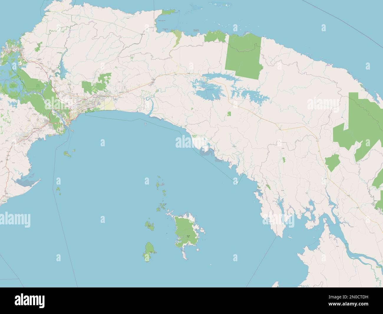 Panama, province of Panama. Open Street Map Stock Photo