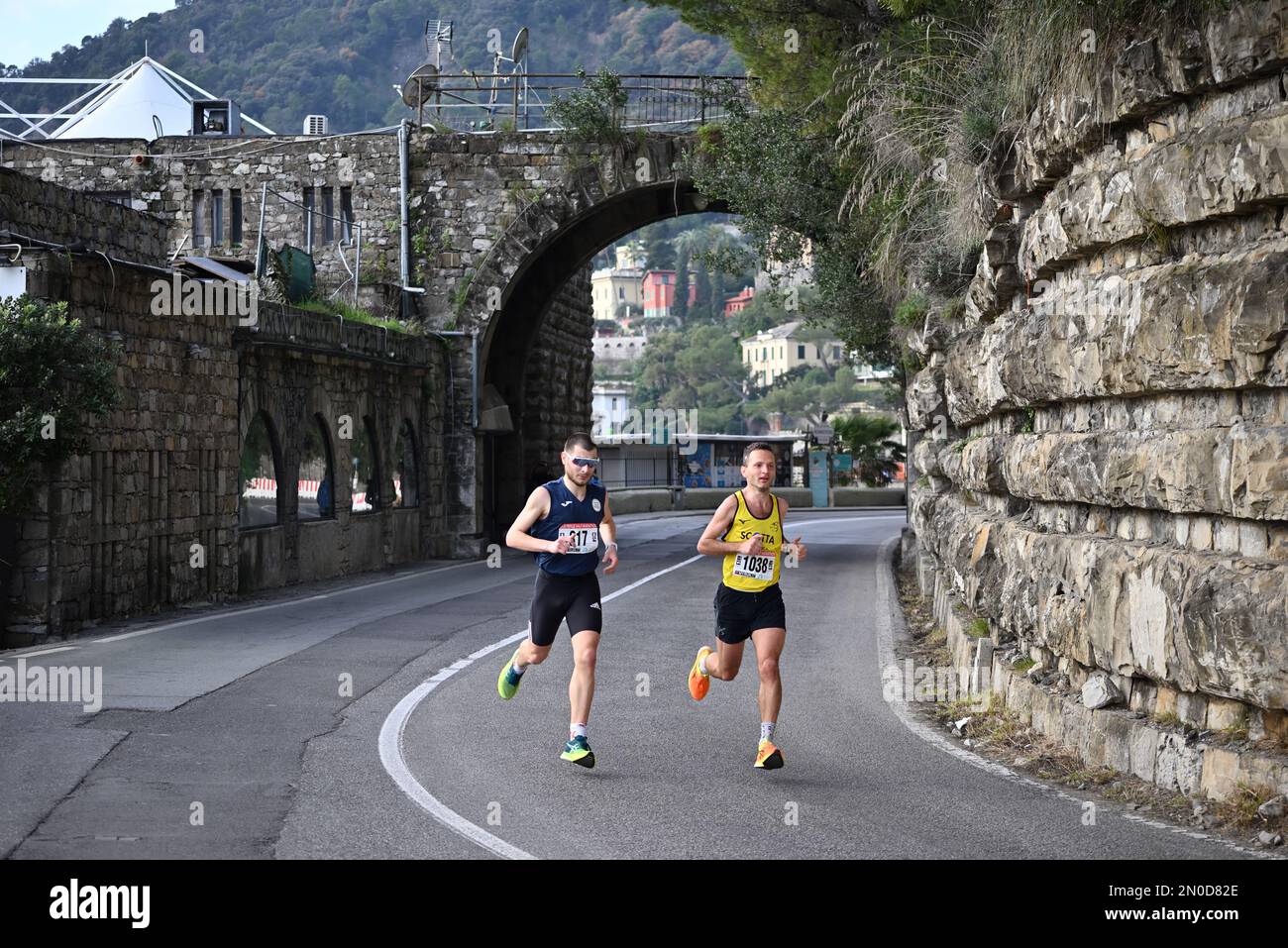 Santa Margherita Ligure (Italy) February 052023 half marathon of the