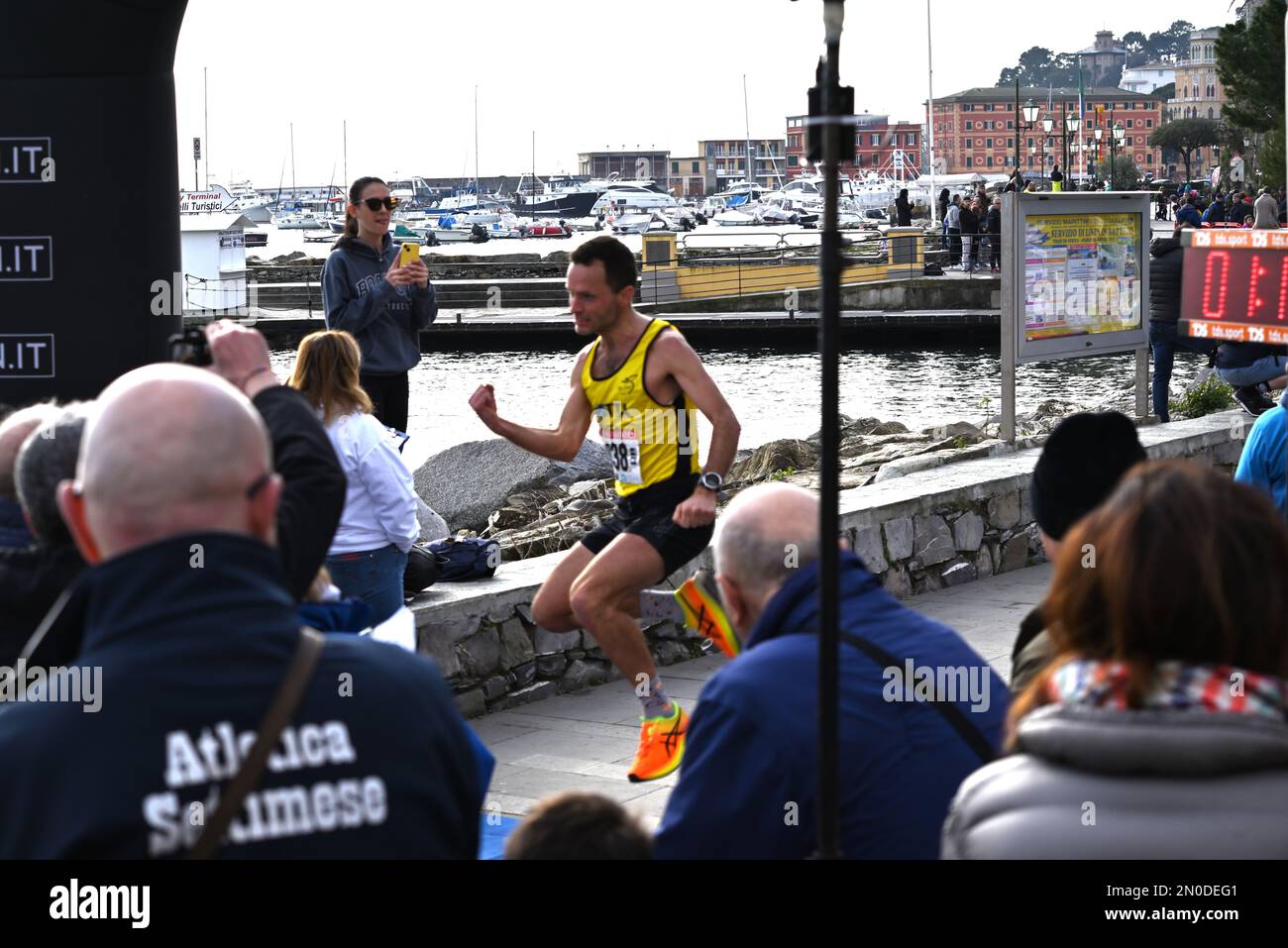 Santa Margherita Ligure (Italy) February 052023 half marathon of the