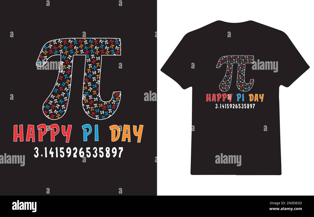 Happy pi day t-shirt design vector Stock Vector