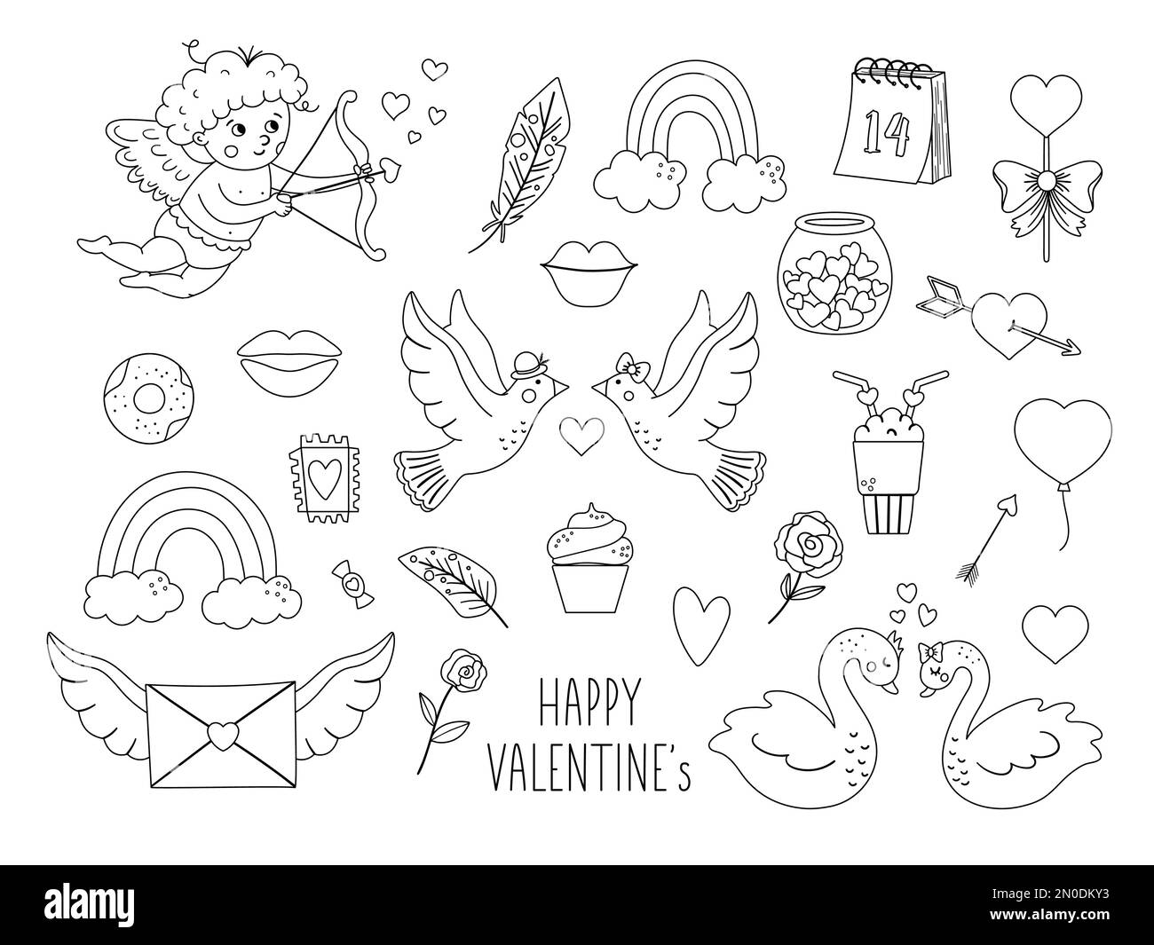 Valentines day symbols Stock Vector Images - Page 3 - Alamy